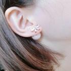 Crystal Bow Double-sided Earrings
