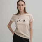 Letter-printed Fitted T-shirt