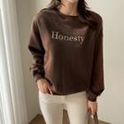 Honesty Embroidered Loose-fit Sweatshirt
