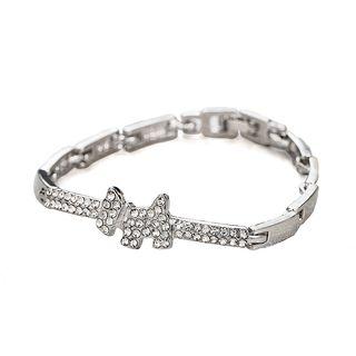 Blinking Puppy Bracelet With White Austrian Element Crystal