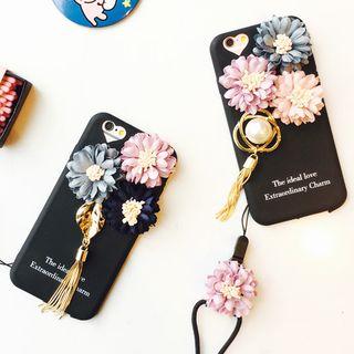 Flower-accent Tasseled Iphone6/6plus/7/7plus Case