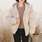 Hooded Banded-hem Puffer Jacket