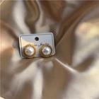 925 Sterling Silver Faux Pearl Stud Earring / Clip-on Earring