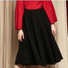 Panel Velvet Midi Skirt
