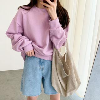 Round-neck Slit-back Pullover