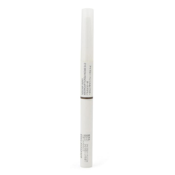 Muji - 2 Way Eyebrow Colour With Brush (dark Brown) 1 Pc