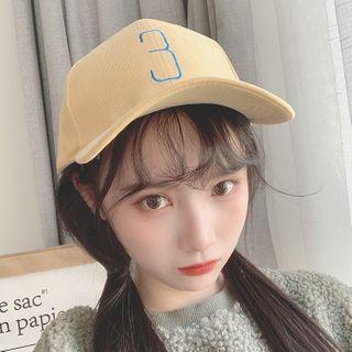 Numerical Corduroy Baseball Cap