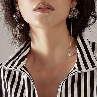 Non-matching Ball Dangle Earring