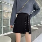 Beaded A-line Mini Skirt
