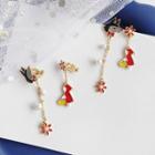 Faux Pearl Little Red Riding Hood Dangle Earring