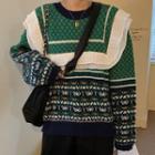 Jacquard Sweater Vintage Green - One Size