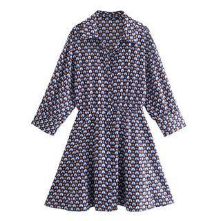 All-over Print Mini A-line Shirtdress