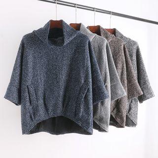 Cap-sleeve Cowl-neck Top