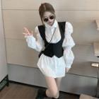 Long-sleeve Crinkled Shirt / Vest