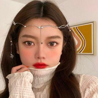 Rhinestone Drop Hair Band As Shown In Figure - One Size
