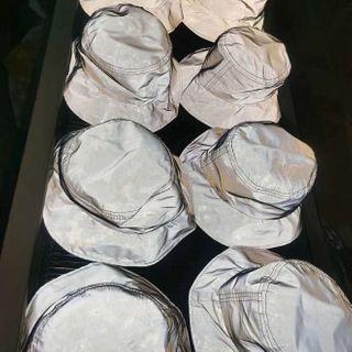 Reflective Plain Bucket Hat Gray - One Size