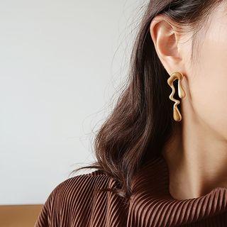Non-matching Irregular Alloy Drop Earring