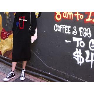 Print Fleece-lined Sweat Dress