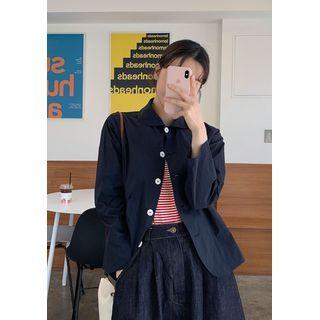 Peter Pan-collar Button Jacket