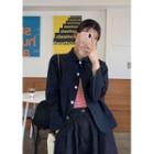 Peter Pan-collar Button Jacket