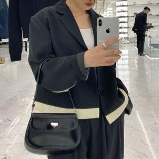 Two-tone Blazer / Wide Leg Pants