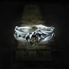 Thorn Vine Engraved Sterling Silver Ring