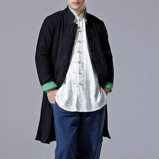 Frog Button Fleece-lined Coat