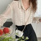 Lace Shirt / Short-sleeve Lace Blouse