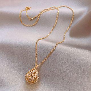 Faux Pearl Water Drop Necklace As Shown In Figure - One Size