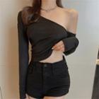 Reversible Asymmetrical Crop T-shirt