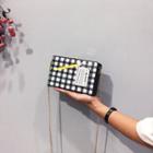 Chain Strap Gingham Notebook Print Crossbody Bag