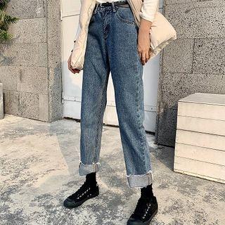 Roll-up Straight-leg Jeans
