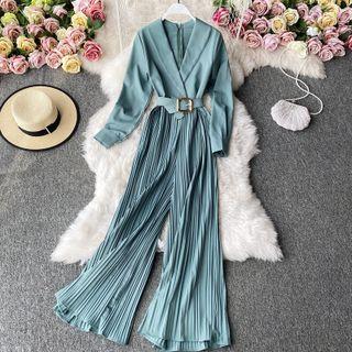 Lapel Wide Leg Jumpsuit