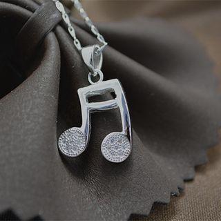 Rhinestone Musical Note Pendant