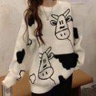 Cow Jacquard Sweater