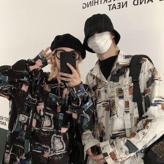 Couple Matching Print Shirt Jacket