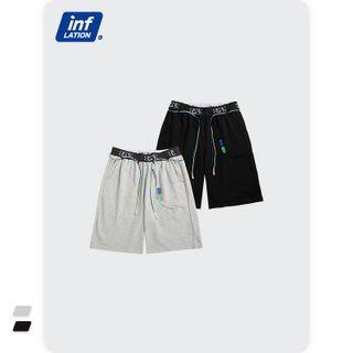 Colorblock Drawstring Shorts
