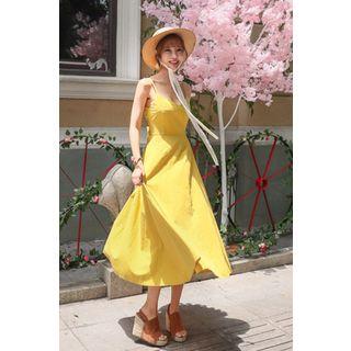 Spaghetti-strap Bow-back Dress