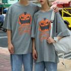 Couple Matching Short-sleeve Pumpkin Print T-shirt