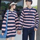 Couple Matching Striped Sweatshirt / Mini Dress