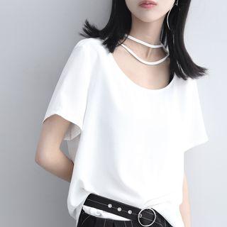 Chocker-neck Chiffon Top