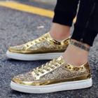 Couple Matching Platform Sequined Sneakers