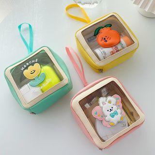 Cartoon Applique Makeup Pouch