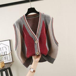Argyle Button-up Vest