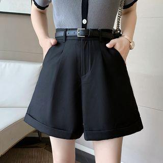 High Waist Wide Leg Pants With Belt