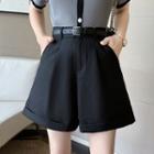 High Waist Wide Leg Pants With Belt