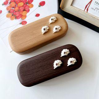 Cartoon Wooden Print Eyeglasses Case (various Designs)