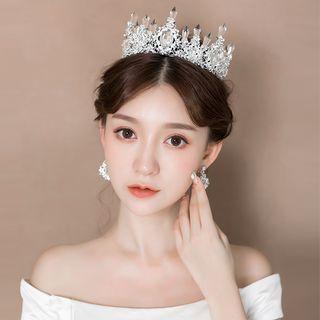 Wedding Set : Rhinestone Tiara + Earring