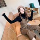 Wool Blend Jumper Pants With Belt