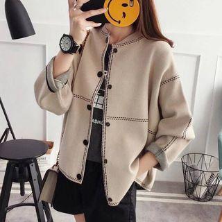 Snap-button Knit Jacket